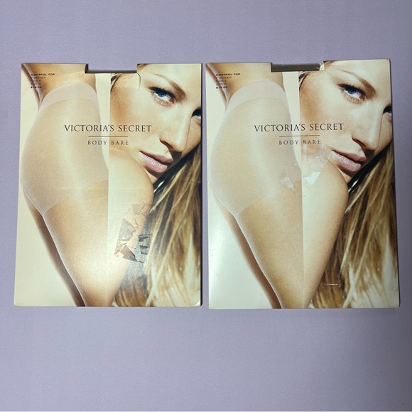 NWT Victoria's Secret Kate Moss Body Bare Pantyhose Size B Control Top Sable - Picture 1 of 12